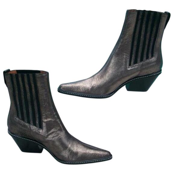 Donald Pliner Western Couture Metallic Pig Leather Boot Shoe New Goring $625 NWT main image 3